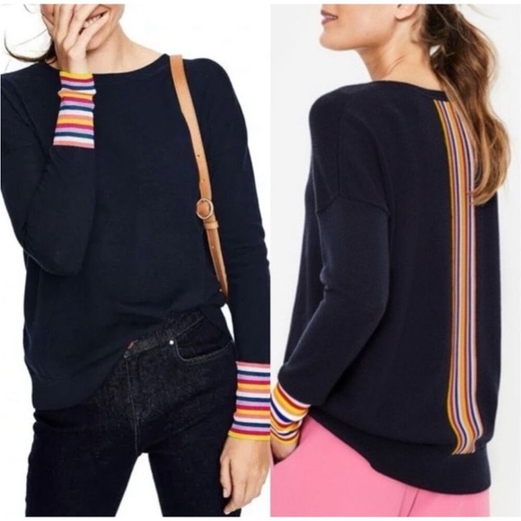 Boden Cassandra Rainbow Stripe Wool Sweater - Picture 5 of 15